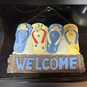 Colorful Flip Flop Welcome Sign